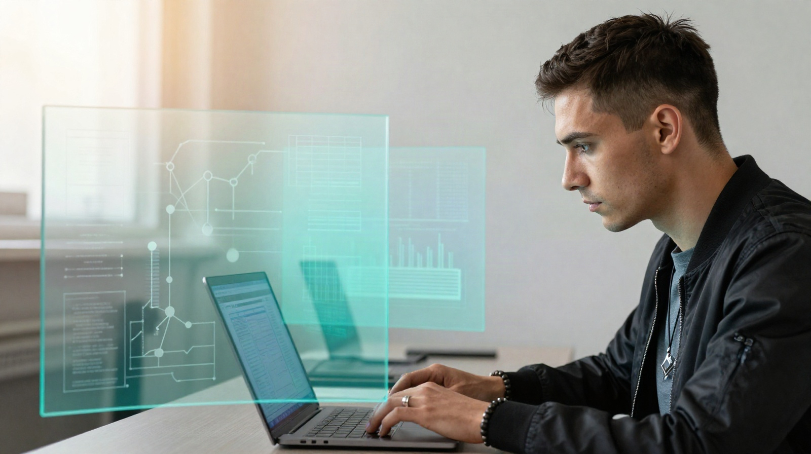 Person reviewing dashboard diagrams of data flow between RPC nodes and a wallet interface